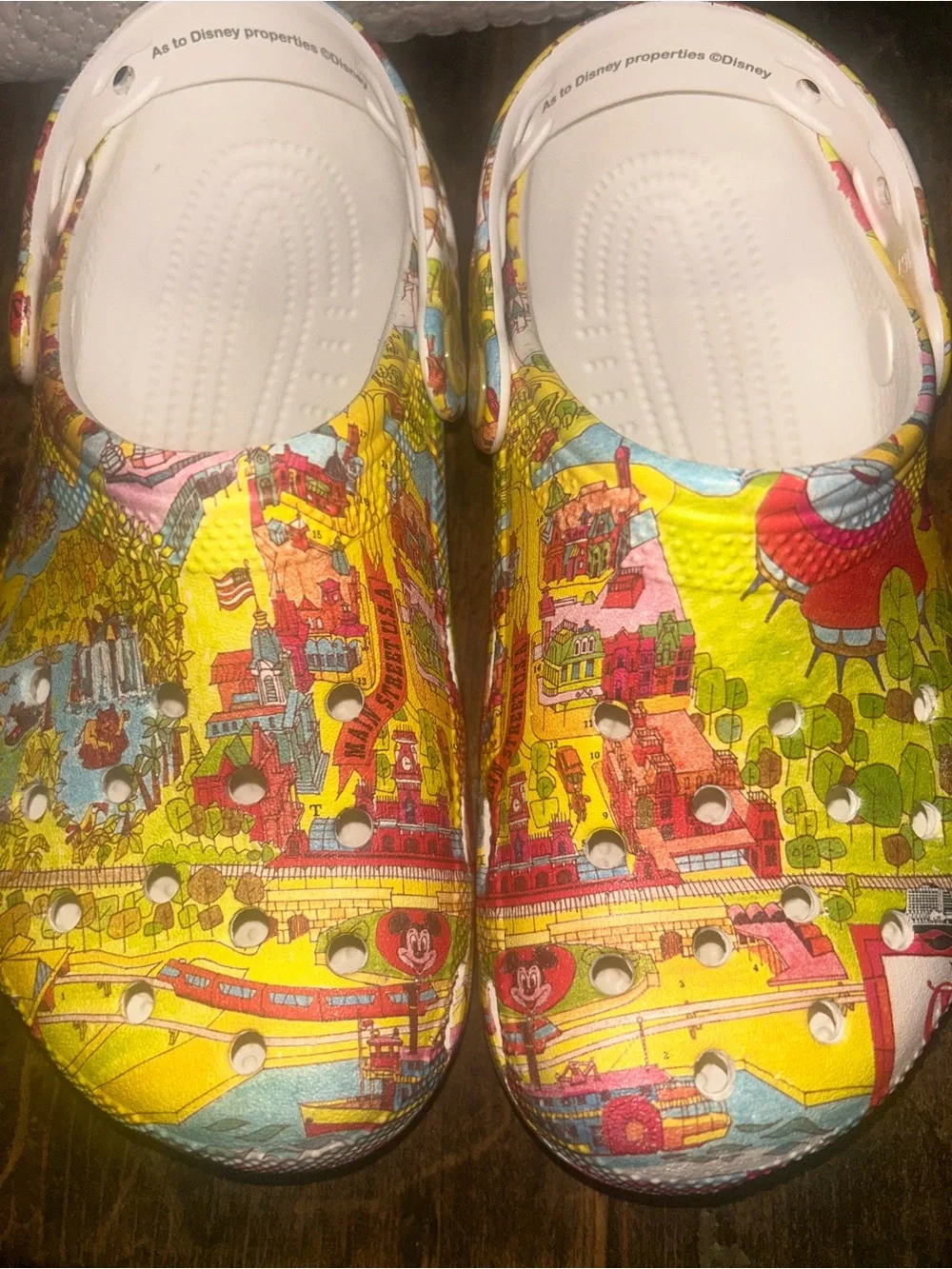 Walt Disney World Map Clogs for Adults by Crocs US Size 6